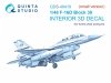 Quinta Studio QDS-48418 F-16D block 30 3D-Printed & coloured Interior on decal paper (Kinetic 2022 tool) (Small version) 1/48